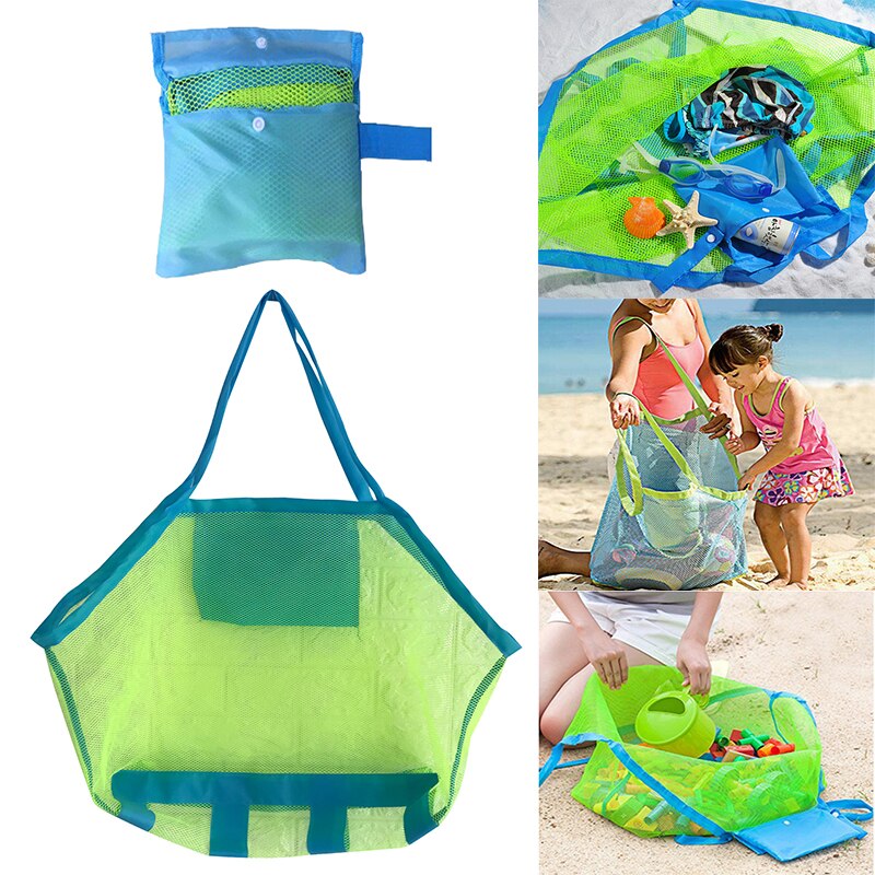 Mesh Strandtas Extra Grote Strandtassen En Tote Rugzak Speelgoed Zwemmen Sport Zomer Capaciteit Schouder Fitness Tas Strandtassen