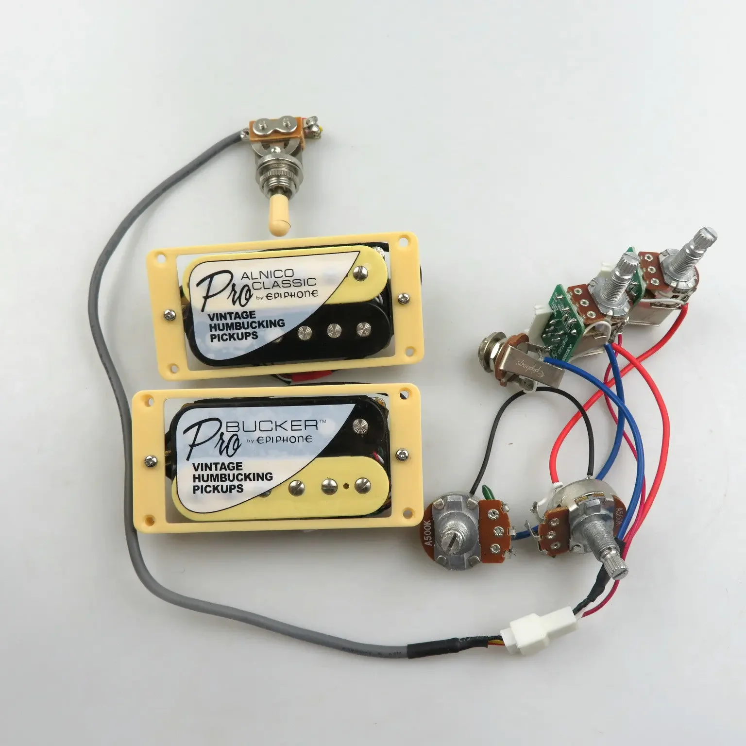 Humbucker Alnico Classic 57 y PRO Bucker pastillas de guitarra arnés de cableado push pull: Azul