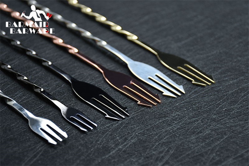 Stainless Steel Cocktail Bar Spoon Hoffman Drink Mixer Bar Stirring Mixing Spoon Stirrer
