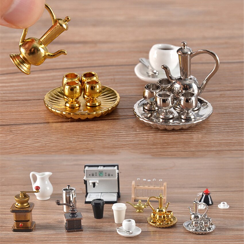 Espresso Accessories Coffee Decorate Mini Coffee Milk Cup Tamper Grinder Ornament Cafe Lovers Barista Model