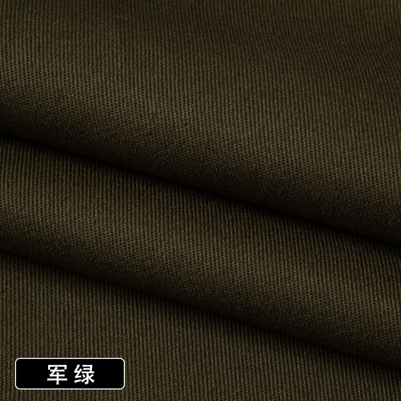 Pantalones de tela de sarga de Color sólido con tarjeta de hilo de algodón puro de 150cm * 50cm, gabardina, ropa, Camisa de algodón lavada, tela gruesa: 010
