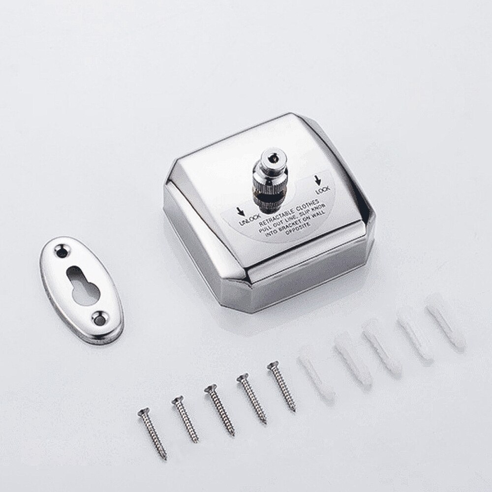 2.8M Retractable Clothesline Steel Wire Clothes Drying Rack Nylon Rope Home Storage Clothing Dryer Punch-Free Laundry Hanger