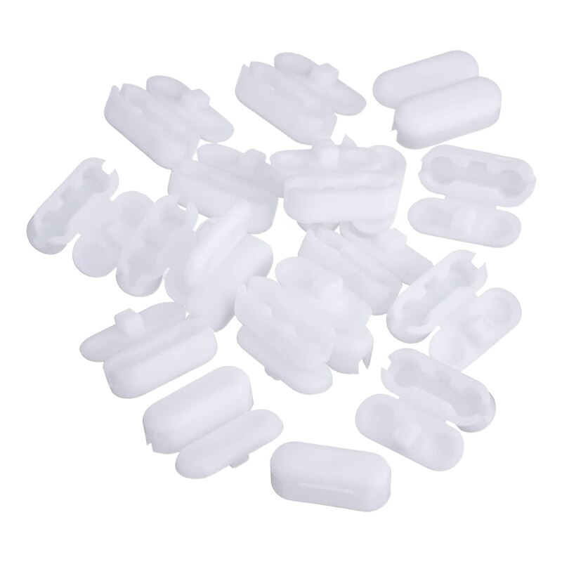 20Pcs White Plastic Beaded Chain Connector Vertical Roman Roller Shades Blind Window Curtain Chain Replacement Cord Clip