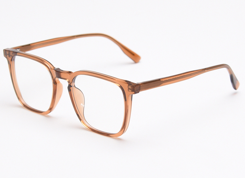 Kachawoo grün platz brillen männer frauen acetat optische transparente schwarze brille rahmen tr90 für student Koreanische: brown with clear