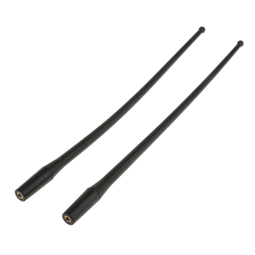 2pcs Motorcycle 13'' Rubber AM/FM Radio Aerial Antenna Masts For
