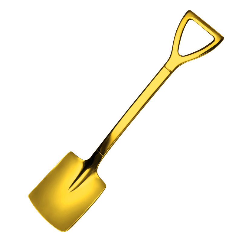 Stainless Steel Iron Teaspoon Watermelon Scoop Net Red Dessert Ice Cream Scoop Household Coffee Spoon Tableware: white