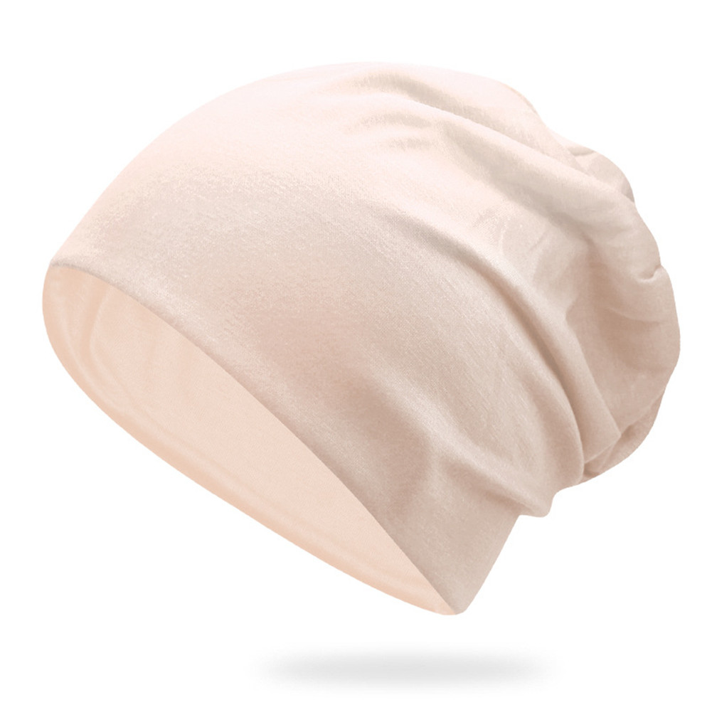 Women Men Stylish Beanie Hat Thin Hip-hop Soft Stretch Slouchy Outdoor Skull Cap Suitable for spring autumn summer hat: Beige
