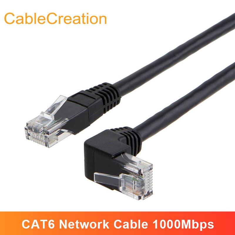 Cablecreation CAT6 Ethernet Kabel Lan Kabel Netwerk Kabel Vergulde Voor Laptop Router RJ45 Netwerk Patch Cord 9.8ft Zwart