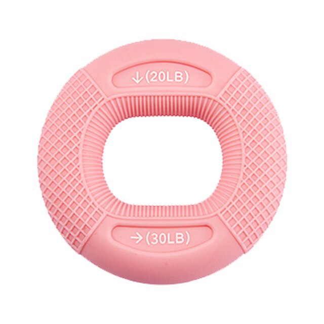 Handgreep Strengthener Siliconen Grip Ring Grip Exerciser 2 Sterktes In Een Voor Arm Spier Training Revalidatie Fitness: Roze
