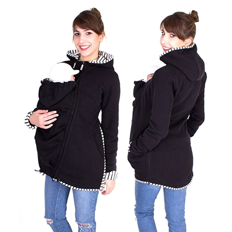 Veste porte-bébé kangourou hiver | Sweat à capuche, hauts de maternité,, pour femmes enceintes, porter des vêtements de grossesse