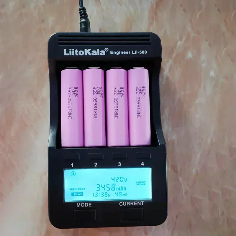 1-10 actual capacity original power 18650 lithium battery 35E 3500mAh 3.7V 25A high power inr18650 electric tools
