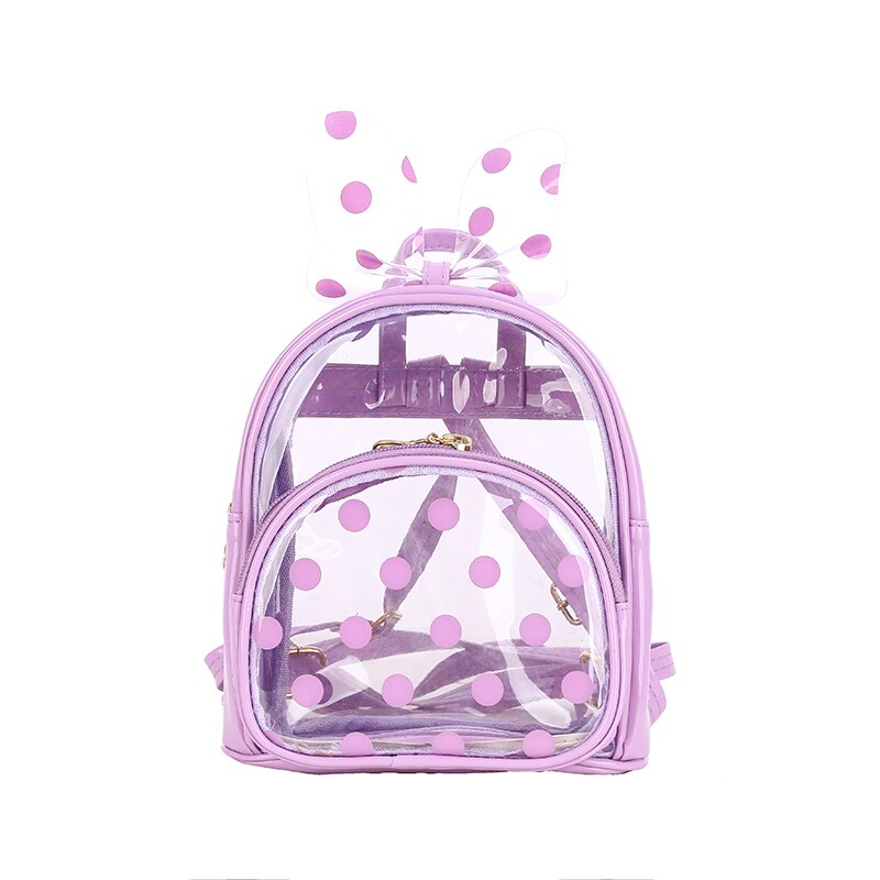 Brand Kids Baby Girls Everyday Mini Backpack Cute Toddler Infant Clear Transparent Kindergarten Book School Daypack Bag: Purple