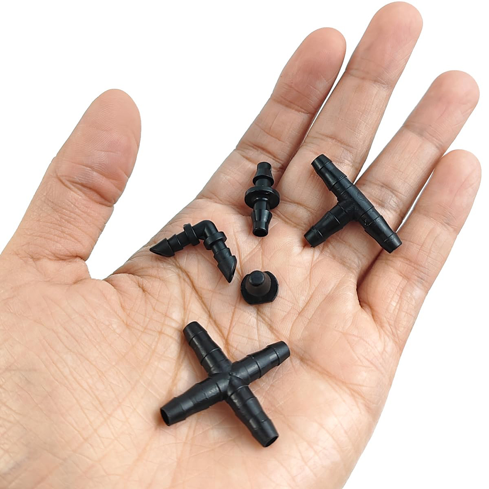 100pcs Drip lrrigation System Accessories lrrigation Drip 1/4inch Tube Flower Pot Vegetable Garden Lawn Water Hose Fitting