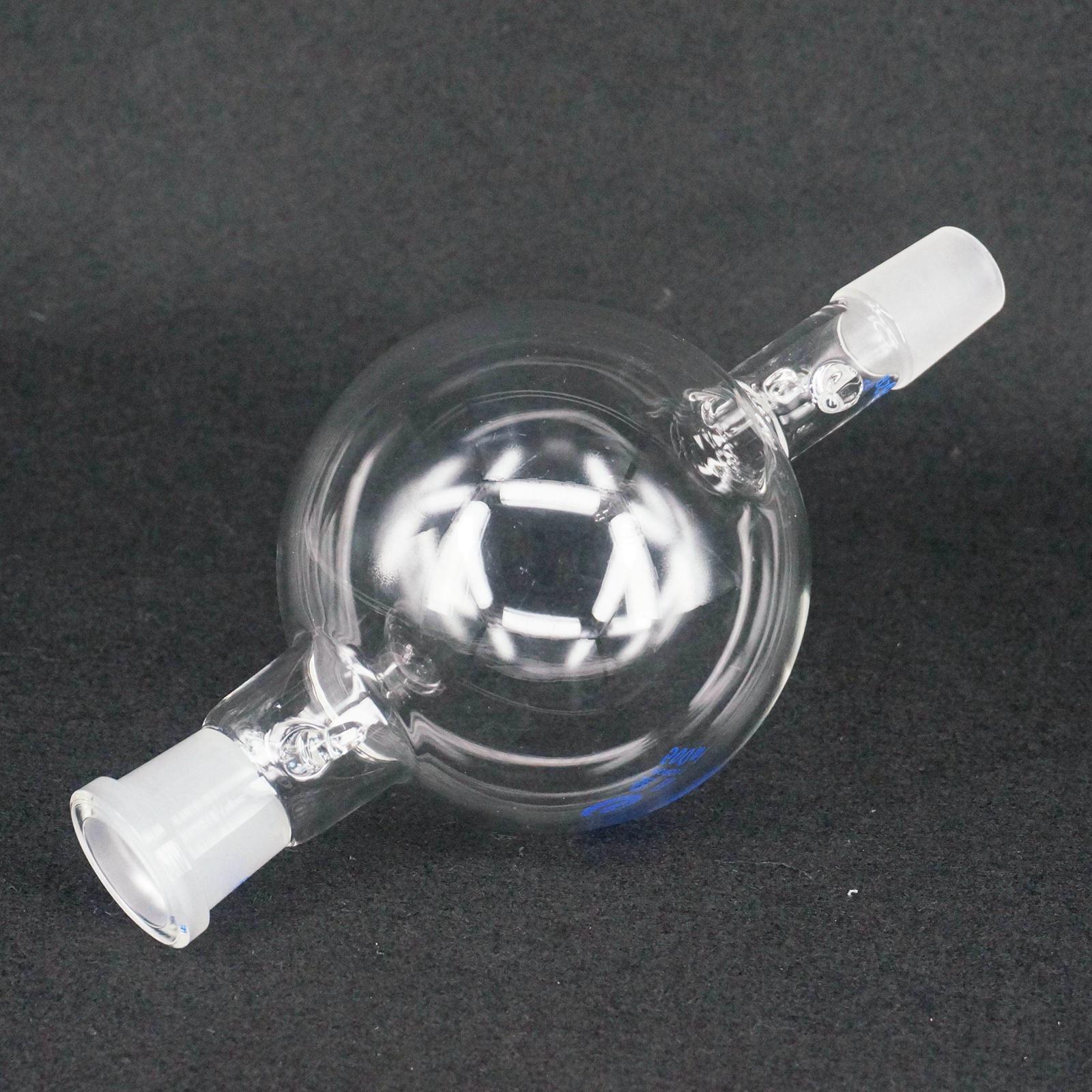 Bola de depósito de solvente para cromatografía de vidrio de laboratorio, junta de 500ml, 24/29