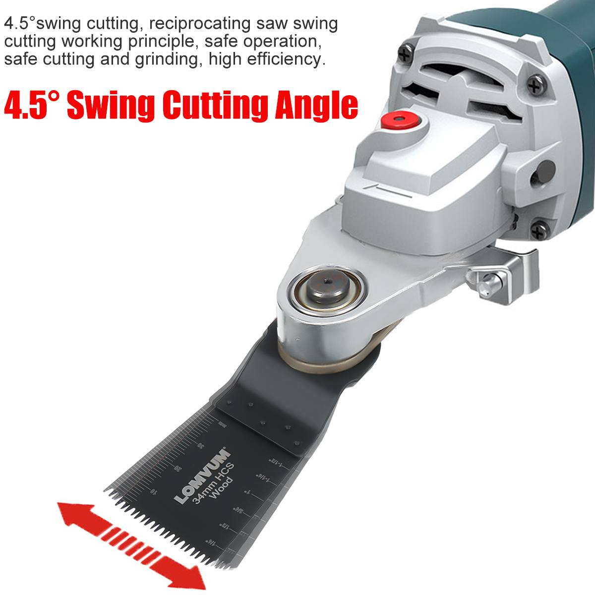 Oscillating Multi Saw Attachment Adapter Change Angle Grinder into Trimming Machine Oscillating Tools 4.5° Swing Cutting