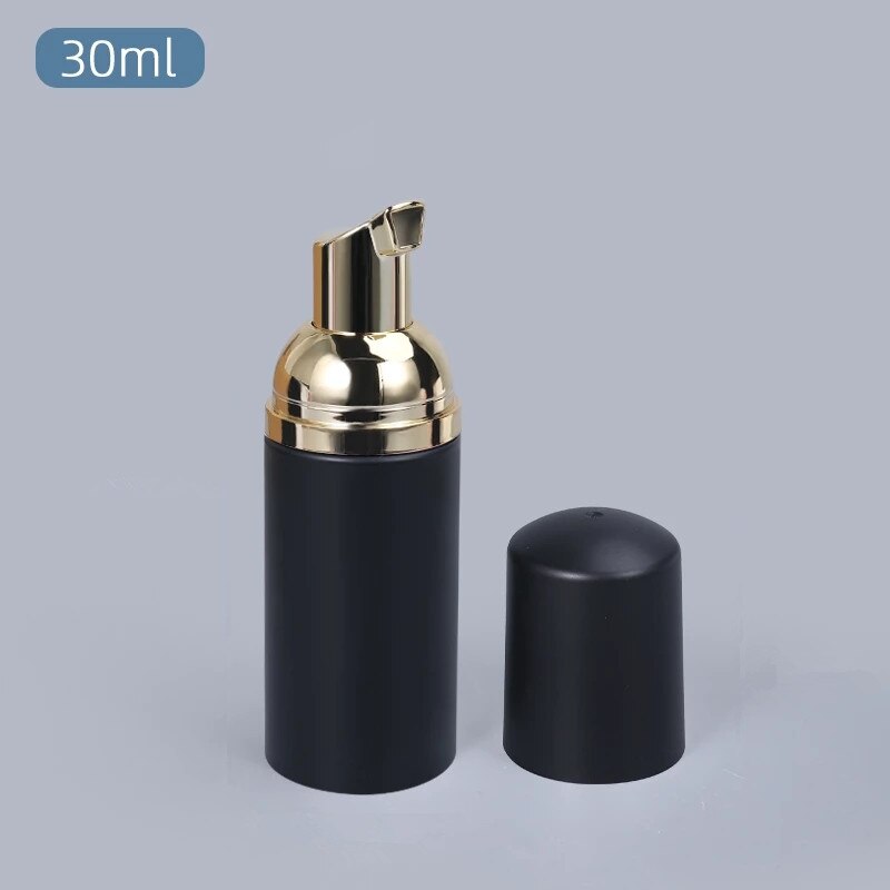 10 st 30ml portabel skumflaska tom svart pumpflaska kosmetisk lotion tvålautomat matta påfyllningsbara flaskor
