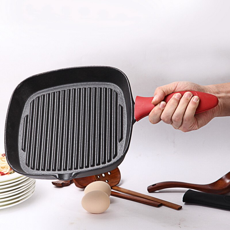 Herramientas de cocina únicas, olla de silicona con asa, funda para asa de cazo, antideslizante, Grip, piezas de utensilios de cocina, novedad ^ 1