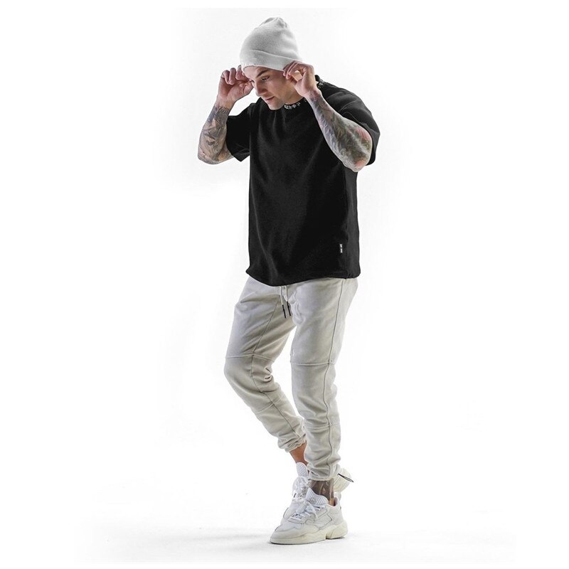 Heren hardloop sport joggingbroeken heren fitness bodybuilding trainingsbroek outdoor hardloop trainingsbroek katoenen broek