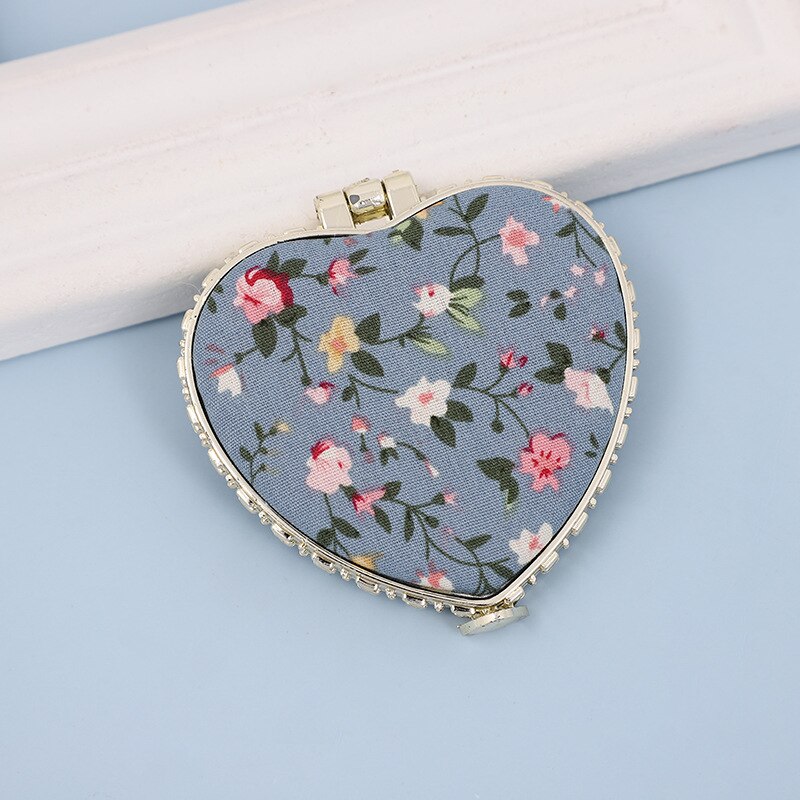 Mini Makeup Compact Pocket Floral Mirror Portable Two-side Folding Make Up Mirror Women Vintage Cosmetic Mirrors For: 8