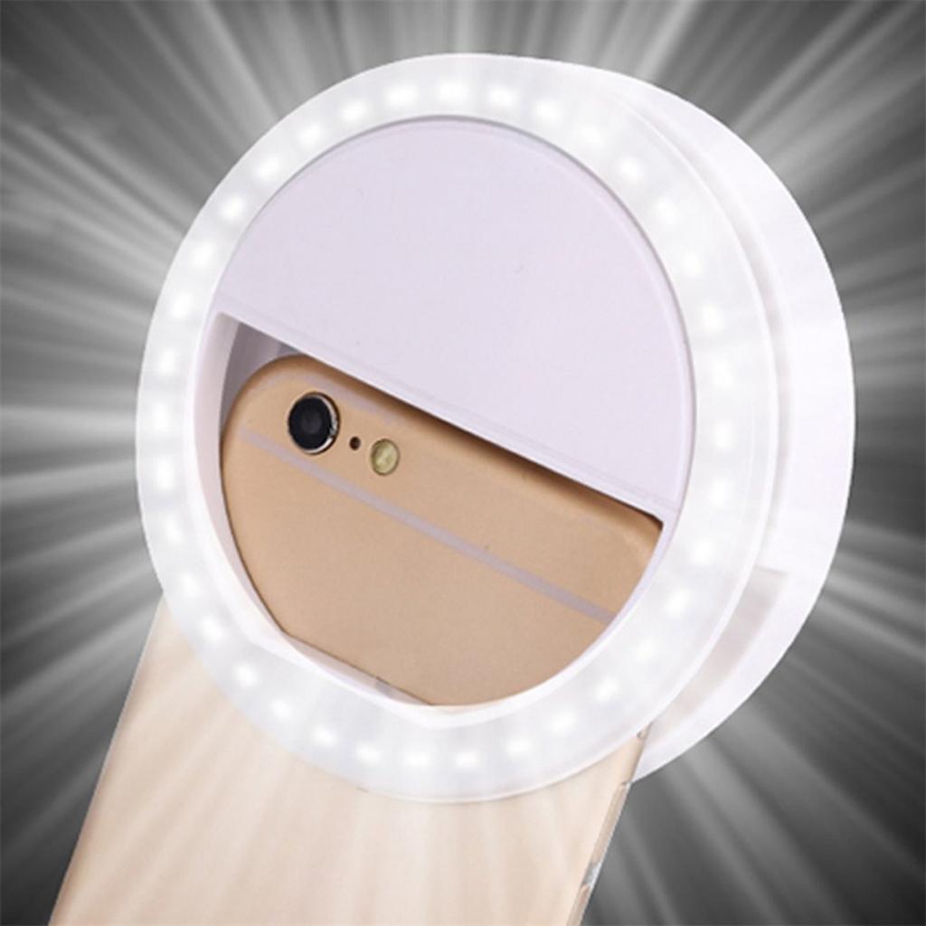 Justerbar 2w led ring lys 3 tommer, clip on mobilt... – Grandado