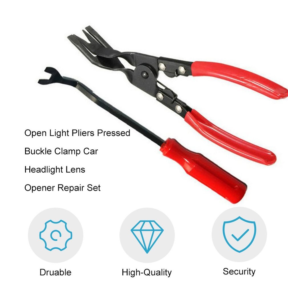 Open Light Pliers Under Pressure Buckle Clamp Plastic Remover Car Headlight Lens Repair Disassemble Plier