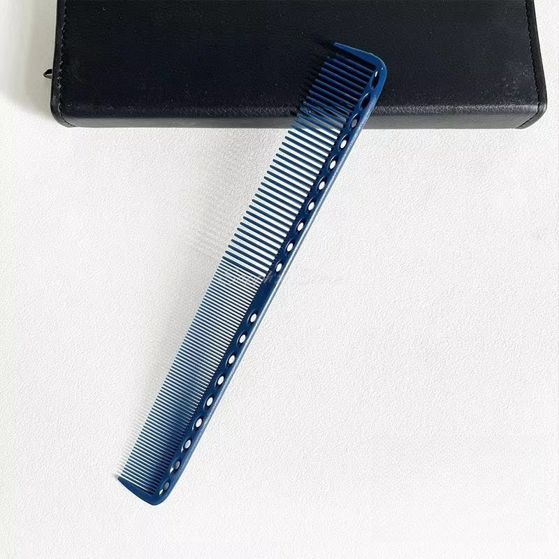 Peine de corte de pelo japonés de doble cara, herramientas antiestáticas multifuncionales de resina para barbería, 21,5 cm: Gris