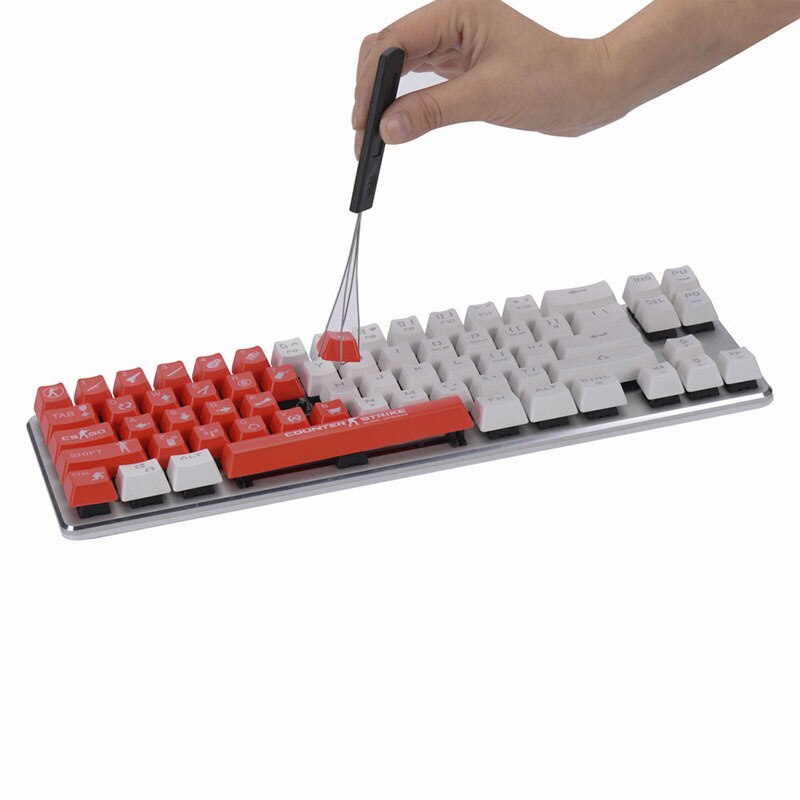 1pcs Steel Wire Keyboard Key Keycap Puller Plastic Handle Remover With Unloading Steel Cleaning Tool Jan Whosale