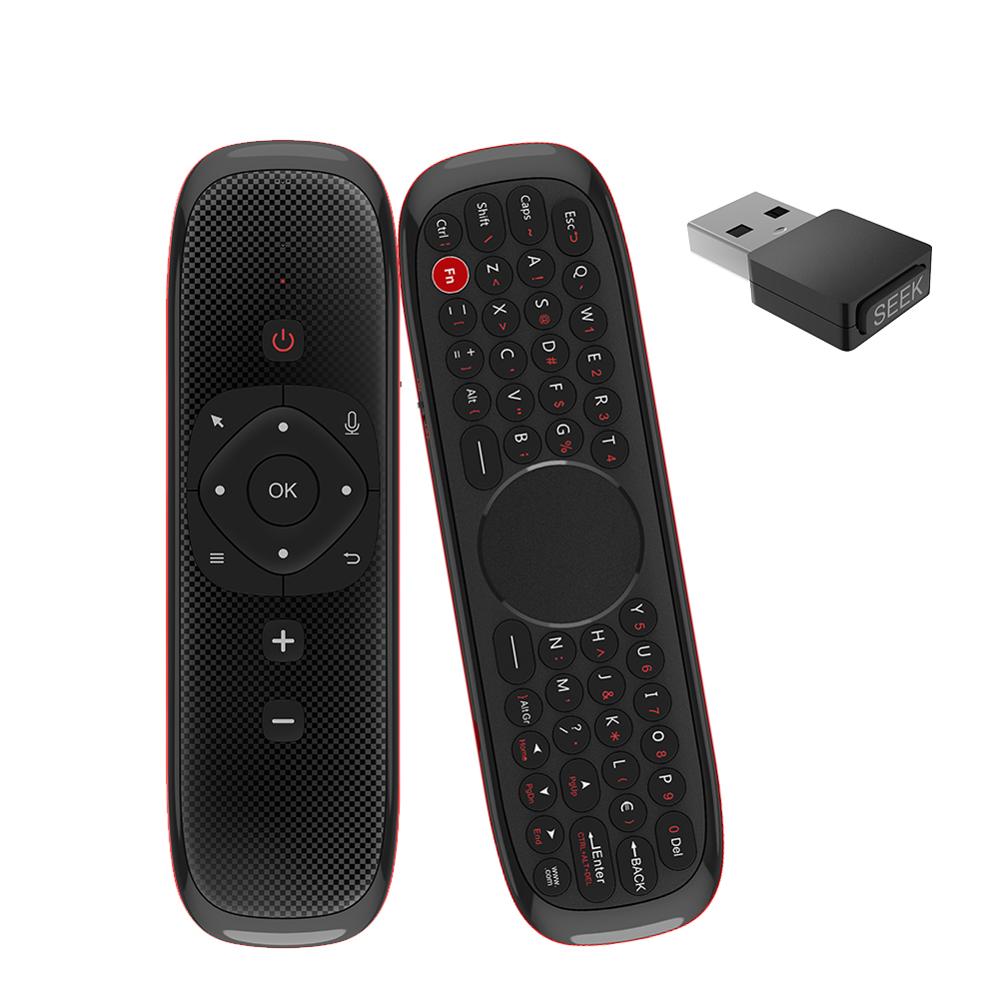 VONTAR-mando a distancia W2 Air Mouse para caja Android tv, dispositivo inalámbrico con micrófono, 2,4G, giroscopio, para H96 MAX X88 pro, PC