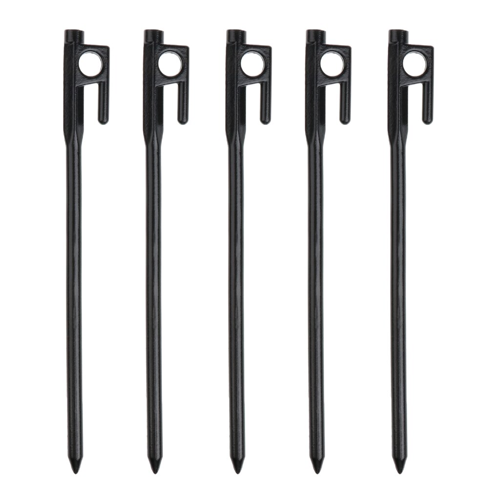 5pcs Outdoor Camping Tent Stakes Awning Tarp Ground Nails Pegs Pins Made of Durable Casting Iron: 200x7mm