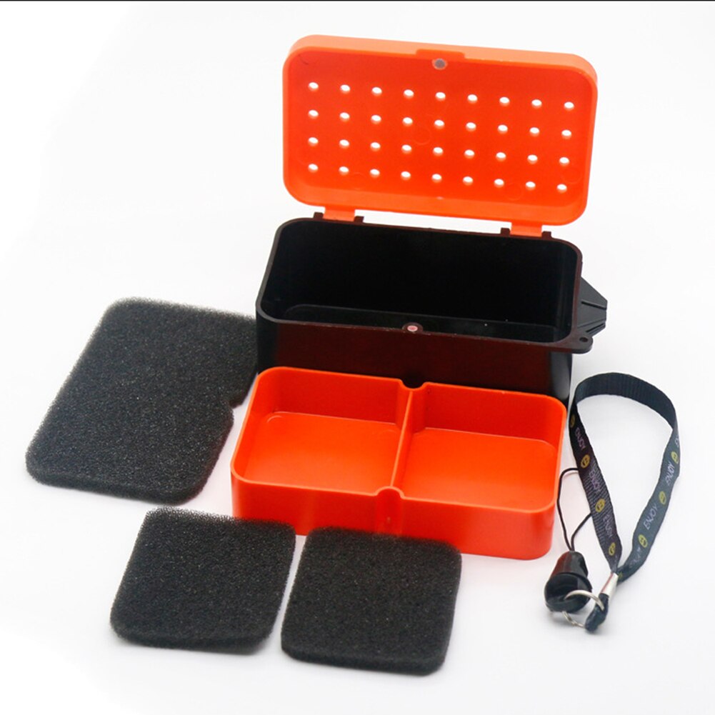 Double-Layer Breathable Plastic Fishing Live Bait Storage Box Earthworm Bloodworms Bait Container Box Fishing Accessories