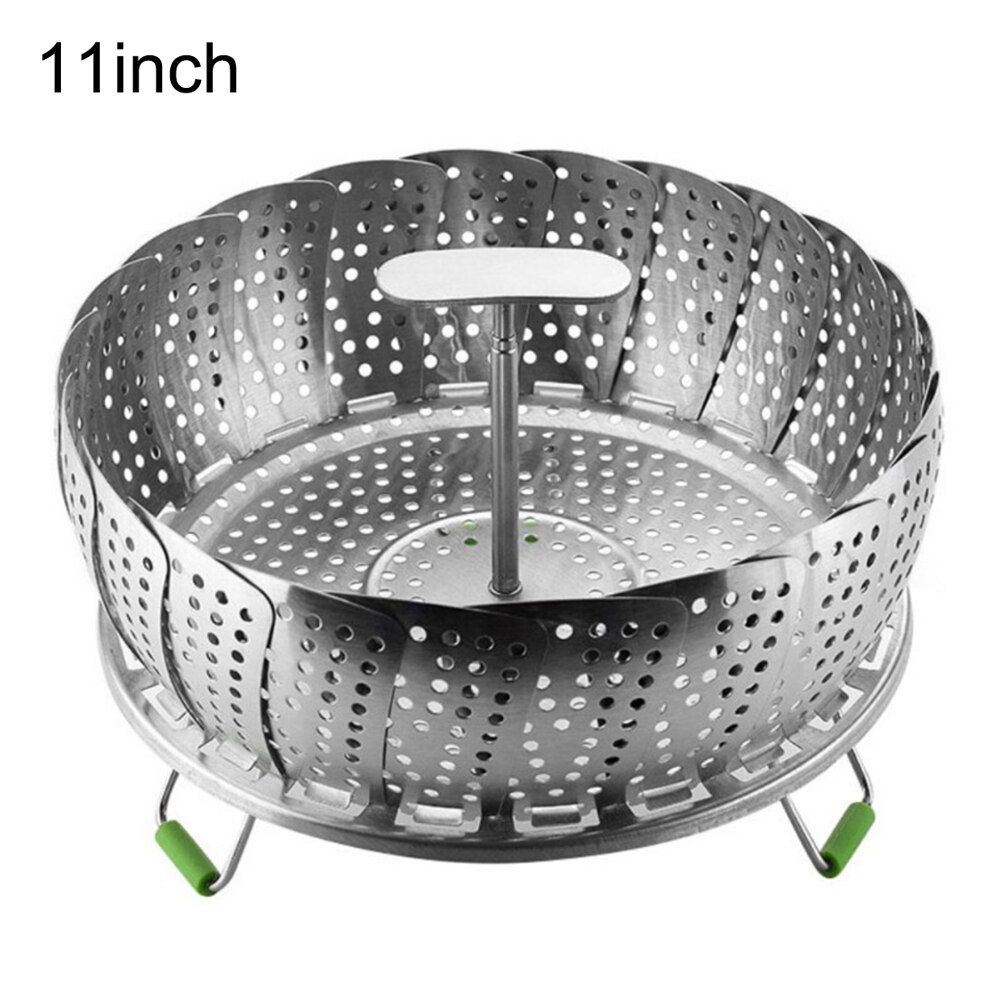 Foldable Steamer Stainless Steel Food Steamer Basket Mesh Fruit Desserts Plate Vegetable Cooker Steamer Kitchen Supplies: violet