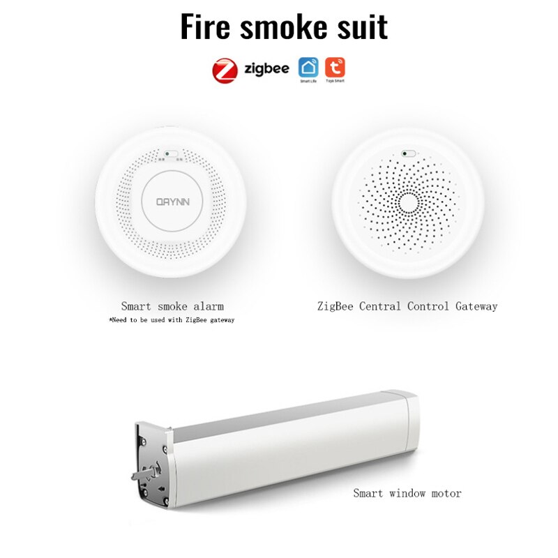 1PC Smoke Detector Real-time Dual-sensor Detection Sound And Light Alarm App Remote Control Smoke Alarm Fire Protection System
