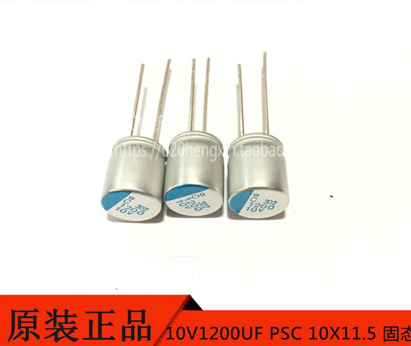 20 piezas NIPPON CPS 10V1200UF 10X11.5MM placa base Polímero Sólido condensador PSC 1200UF 10V CHEMI-CON APSC100ELL122MJB5S
