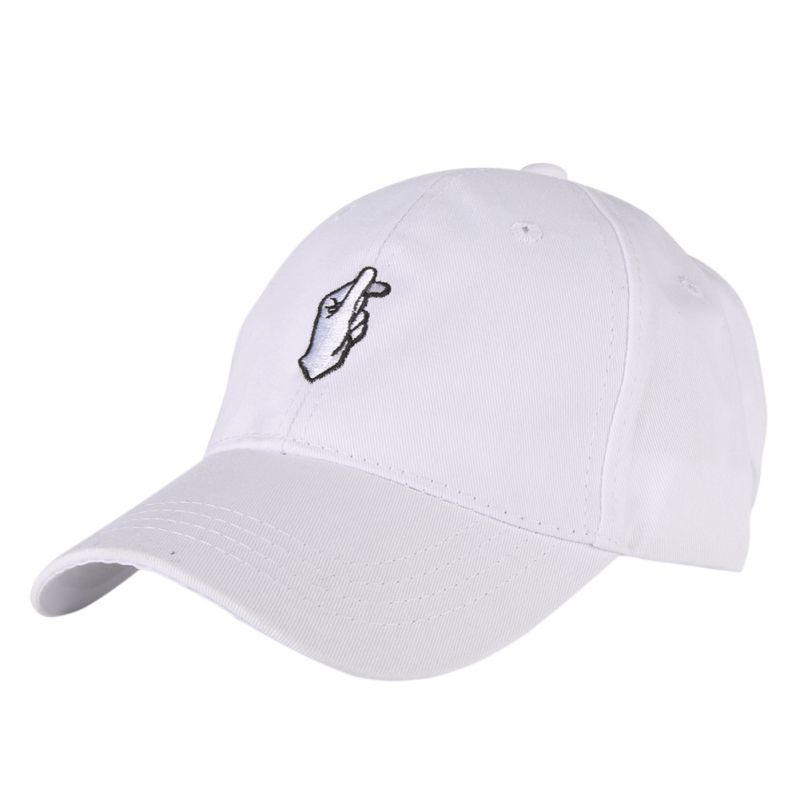 Mannen Vrouwen Piekte Hoed HipHop Gebogen Strapback Honkbal Tennis Cap Verstelbare Hoeden: WHITE