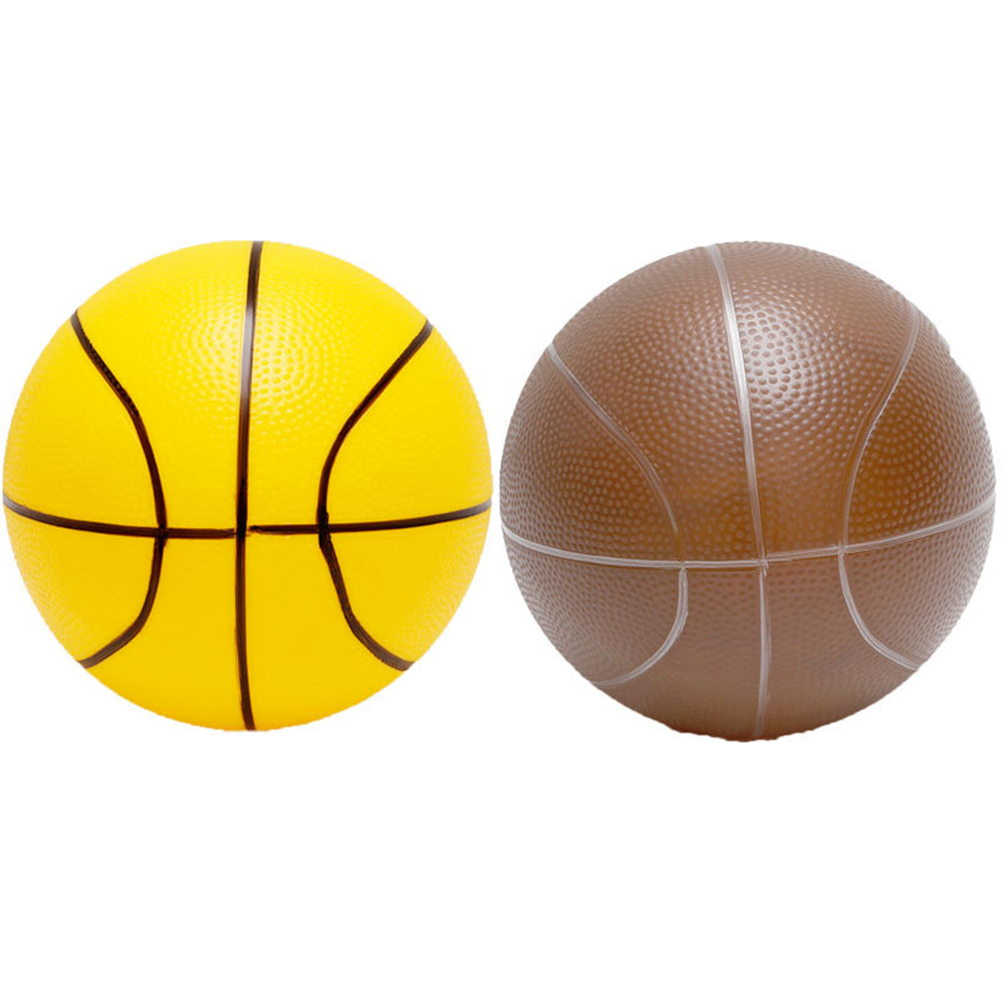 2 stk 9 tommer basketball legetøj fortykket pvc bold legetøj interessant bold legetøj til børn børn småbørn (tilfældig farve)