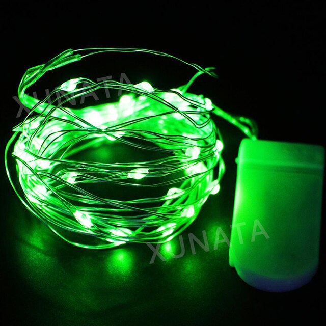 20 40Leds Kerstverlichting Battery Operated Koperdraad Led String Lights Waterdicht Voor Diy Bruiloft Slaapkamer Kerst Decor: green / 300w