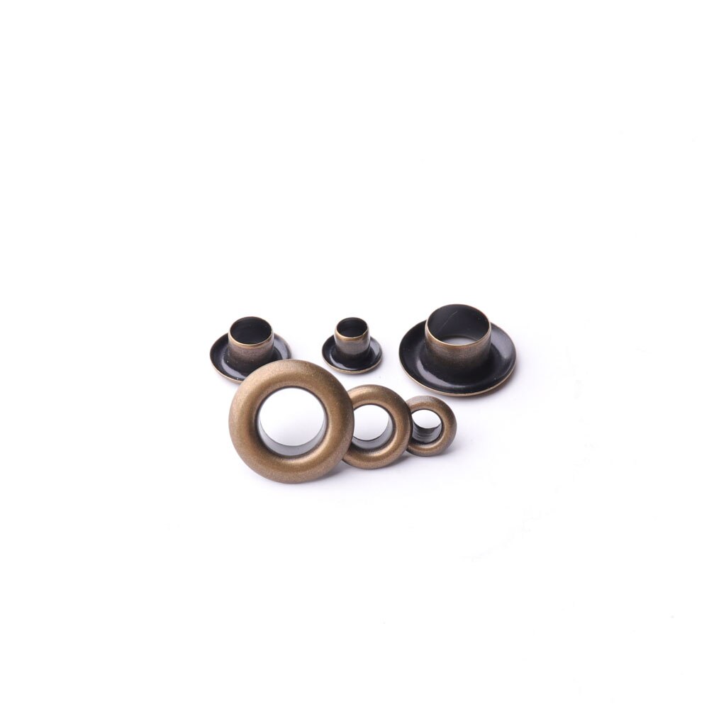 100pcs/lot Eyelet with Washer Leather Craft Repair Grommet Garment Accessories: Antique Brass