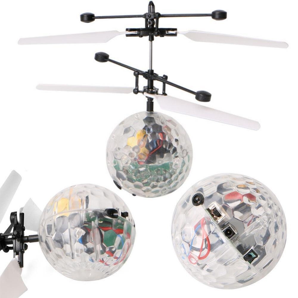 Lichtgevende Licht-up Speelgoed Glowing LED Magic Vliegende Bal Sensing Crystal Vliegende Bal Helicopter Inductie Vliegtuigen Kids