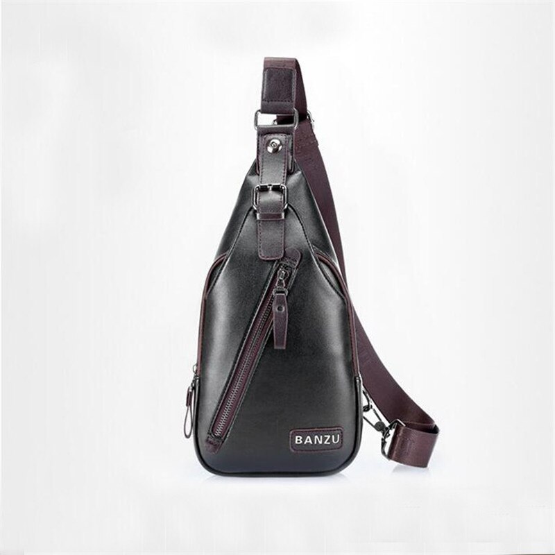 Merk diefstalbestendige magnetische knoop open leren heren borsttassen reistas crossbody tas heren messenger bag