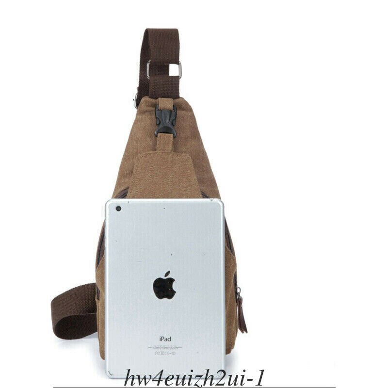 Merk heren vintage canvas leren tas schoudertas borsttas crossbody schoudertas borst fiets dagelijks reizen