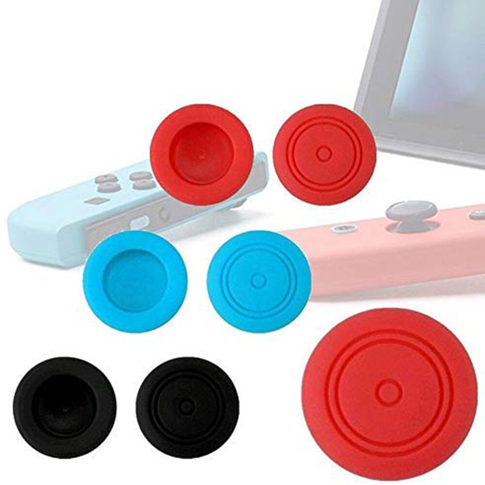 8 STUKS Siliconen Rechts & Links Thumb Grip Stick Cover Game Remote Joystick Cap Bescherm Skin Voor Nintendo Switch NS controller