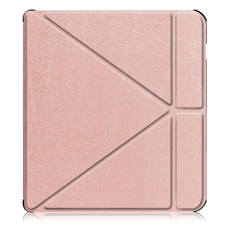 Magnetische Smart Pu Leather Cover Case Voor Kobo Libra H2o Multi-Angle Inklapbare Standaard Cover Funda Voor Kobo Libra h2O 7 "Hoesje: Rose Red