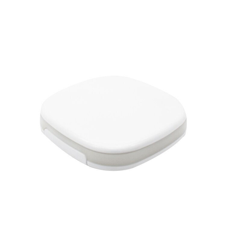 Mobiele Telefoon Houder Verlichte Make-Up Spiegel Licht Mini Ronde Draagbare Led Make Up Spiegel Sensing Usb Oplaadbare Make-Up Spiegel: white