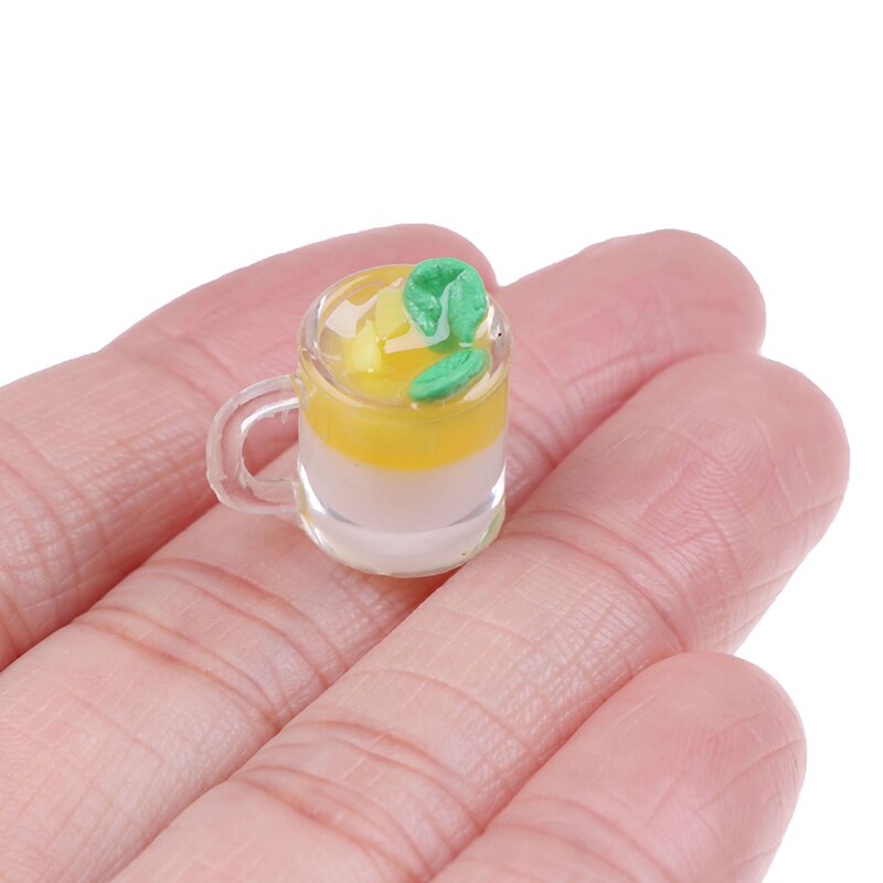 1 stk 1/12 dukkehus miniature tilbehør mini mango budding kop simulering mad model legetøj til dukkehus dekoration