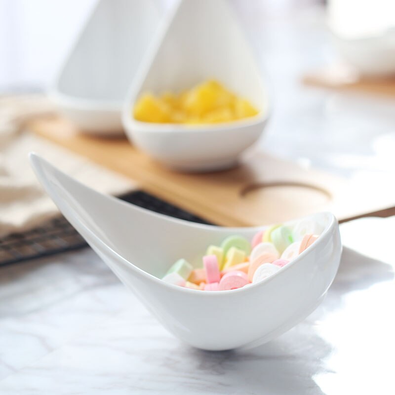 Keramik Snacks Platten mit Bambus Tablett Japan Stil Kreative Obst Platte Nachmittag Tee Tabletts Nachspeisen Platte Soße Gericht