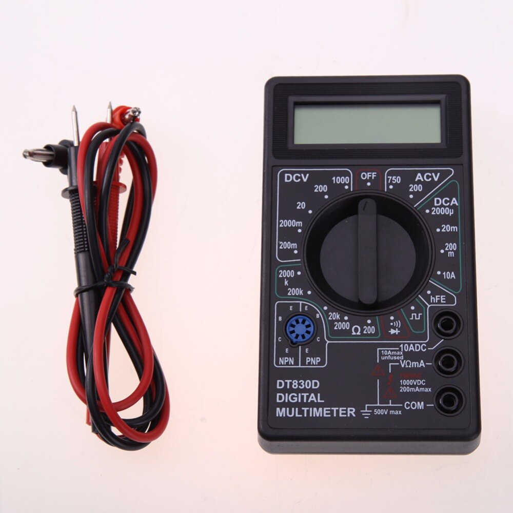 Professionele Lcd Digitale Multimeter Tester Meter Voltmeter Amperemeter Ohm DT830D Fabriek Prijs