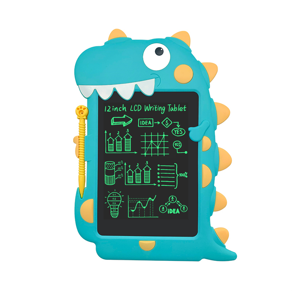 Cartoon Electronic Drawing Board LCD Screen Writing Tablet Digital Graphic Drawing Tablets Electronic Handwriting Pad Board+Pen: Blue kl single