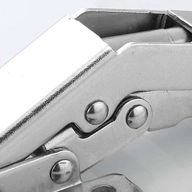 90 Degree Cabinet Hinges 3 Inch No-Drilling Hole Bridge Door Furniture 1PC Hinge Cupboard Shaped With Spring Screws Hardwar R0P3