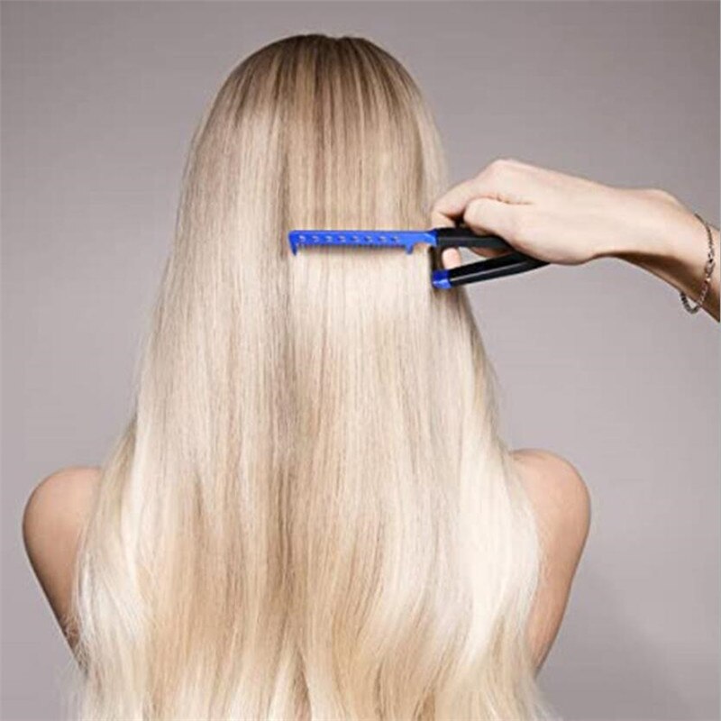 Flacher Kamm, Glättkamm, Salon-Haarbürste, Kämme, Friseur-Styling, Glätteisen, V-förmig, gerade, flauschig und glatt