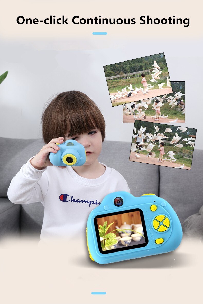 Kinderen Kawaii Camera HD Digitale 800 P TF Card Camcorder USB Oplaadbare Vroege Onderwijs Puzzel Nieuwigheden Speelgoed